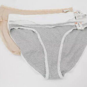 NWT JENNI Women’s Lace Trim Bikini Underwear Set of Three, 3XL